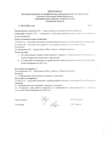 Протокол №3 от 28.12.2024