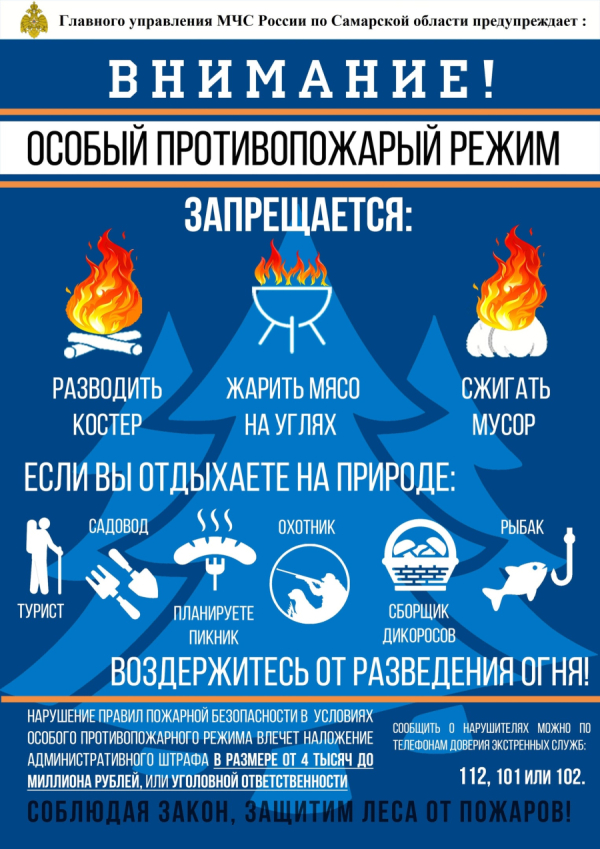 ВНИМАНИЕ! ОСОБЫЙ ПРОТИВОПОЖАРНЫЙ РЕЖИМ!